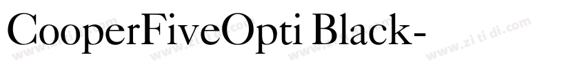 CooperFiveOpti Black字体转换